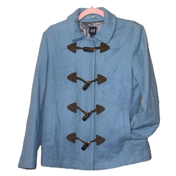 Gap Teal Zip n Toggle Y2K Pea Coat size Medium - Picture 1 of 10